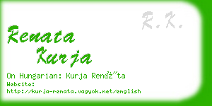 renata kurja business card